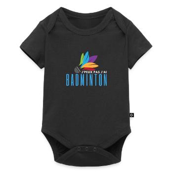Ich kann kein Badminton haben - Baby Premium Kurzarmbody - Schwarz - Vorne