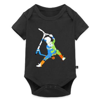 trottinette freestyle - Body à manches courtes Premium Bébé - noir - Devant