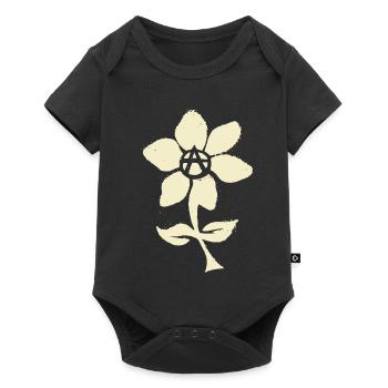 anarchist flower - Baby Premium short-sleeve bodysuit - black - Front