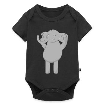 Elephant elephant - Baby Premium short-sleeve bodysuit - black - Front