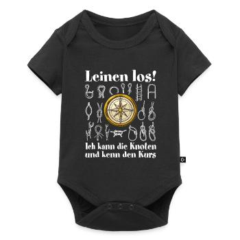 Leinen los! Ich kann die Knoten und kenne den Kurs - Baby Premium Kurzarmbody - Schwarz - Vorne
