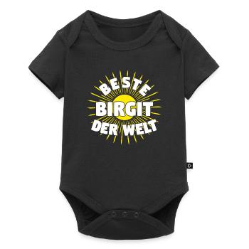 Birgit - Beste Birgit der Welt - Baby Premium Kurzarmbody - Schwarz - Vorne