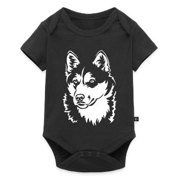 Husky Head "Black Edition" - Baby Premium short-sleeve bodysuit - black - Front