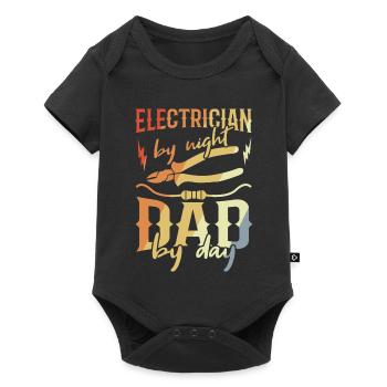Électricien Papa - Body à manches courtes Premium Bébé - noir - Devant