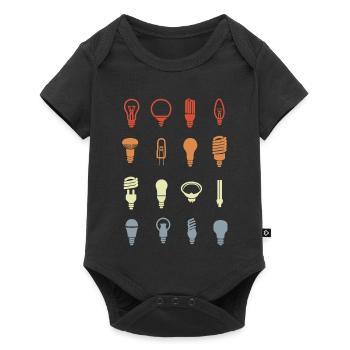 Light bulb sockets - Baby Premium short-sleeve bodysuit - black - Front