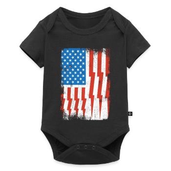 Electrician US Flag - Baby Premium short-sleeve bodysuit - black - Front