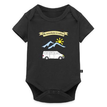 le camping-car appelle - Body à manches courtes Premium Bébé - noir - Devant
