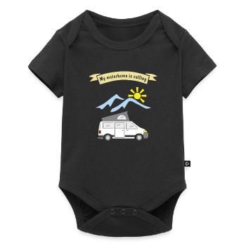 le camping-car appelle - Body à manches courtes Premium Bébé - noir - Devant