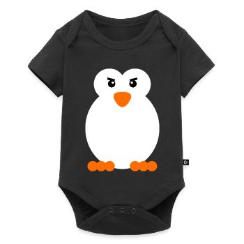 Oiseau de mer Animal Pingouin Antarctique Zoo Oiseau - Body à manches courtes Premium Bébé - noir - Devant