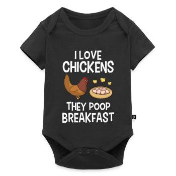 Chicken Chickens - Baby Premium short-sleeve bodysuit - black - Front