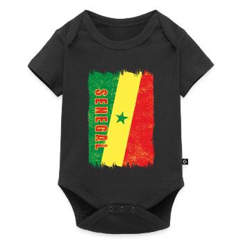 Drapeau du Sénégal - Body à manches courtes Premium Bébé - noir - Devant