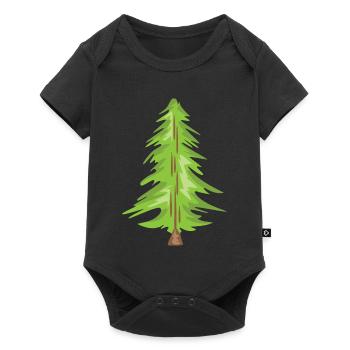 Christmas Tree Christmas Forest Tree Trees - Baby Premium short-sleeve bodysuit - black - Front
