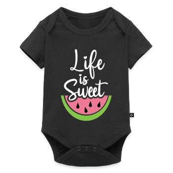 La vie est douce - Body à manches courtes Premium Bébé - noir - Devant