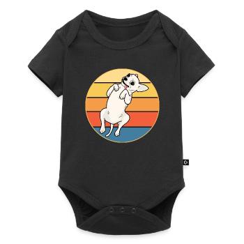 Mignon Chihuahua Dog Breed Vintage Retro Sunset - Body à manches courtes Premium Bébé - noir - Devant