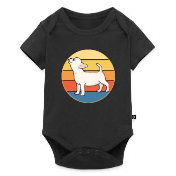 Mignon Chihuahua Dog Breed Vintage Retro Sunset - Body à manches courtes Premium Bébé - noir - Devant