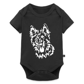 Tiger Kopf "Black Edition" - Baby Premium Kurzarmbody - Schwarz - Vorne