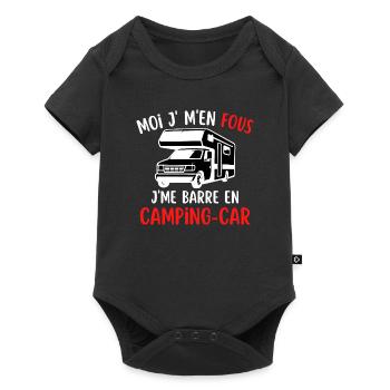 T-shirt Humour Camping car moi je m en fous - Body à manches courtes Premium Bébé - noir - Devant