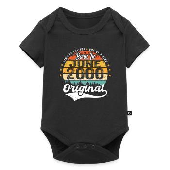 Born in June 2000 Birthday Gift June 2000 - Baby Premium short-sleeve bodysuit - black - Front