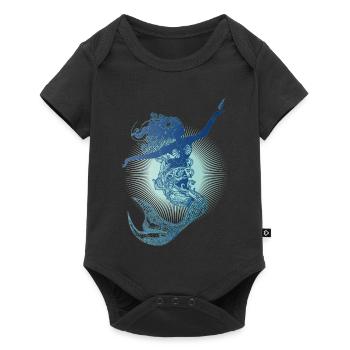 Belle sirène aux couleurs froides - Body à manches courtes Premium Bébé - noir - Devant