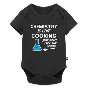 Chemistry is like cooking just don t lick spoon - Baby Premium Kurzarmbody - Schwarz - Vorne