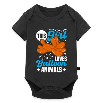 Balloon Twisting Design - Baby Premium short-sleeve bodysuit - black - Front