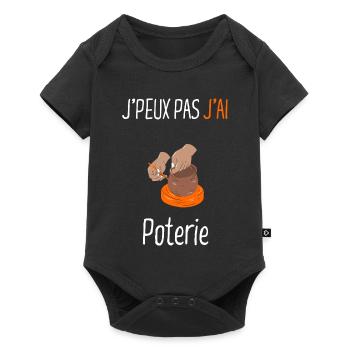 J'peux pas j'ai Poterie - Body à manches courtes Premium Bébé - noir - Devant