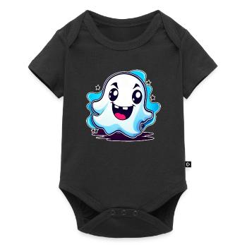 Lustiges niedliches Schreckgespenst - Baby Premium Kurzarmbody - Schwarz - Vorne