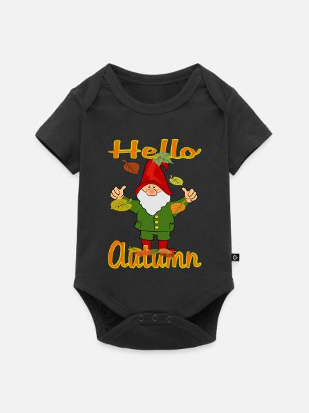 Herbst Wichtel - Baby Premium Kurzarmbody - Schwarz