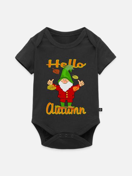Wichtel Herbst - Baby Premium Kurzarmbody - Schwarz