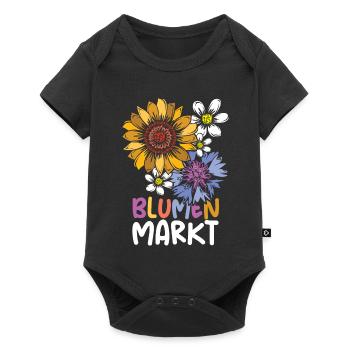 Flower Market Sunflower Meadow Flowers Symbol Team - Baby Premium short-sleeve bodysuit - black - Front