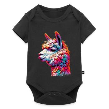 Alpaca - Baby Premium short-sleeve bodysuit - black - Front