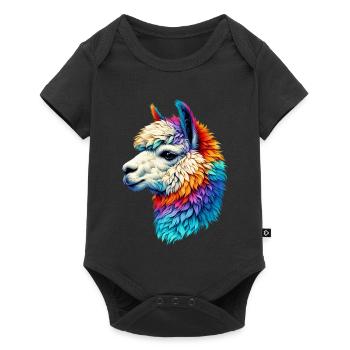 Alpaca - Baby Premium short-sleeve bodysuit - black - Front