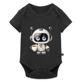 Robot Coffee - Baby Premium short-sleeve bodysuit - black - Front
