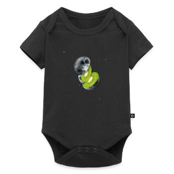 Kiwi Moon And Universe - Baby Premium Kurzarmbody - Schwarz - Vorne