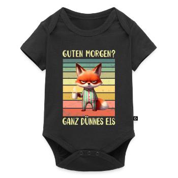 Fuchs Morgenmuffel - Baby Premium Kurzarmbody - Schwarz - Vorne