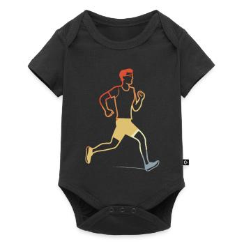 Retro Jogger Sketch - Baby Premium short-sleeve bodysuit - black - Front