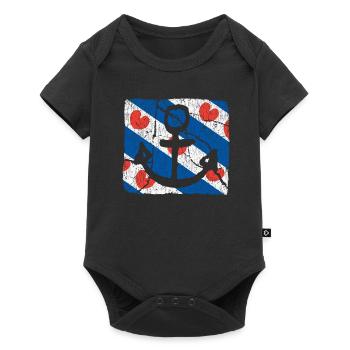 Ancre Friesland - Body à manches courtes Premium Bébé - noir - Devant