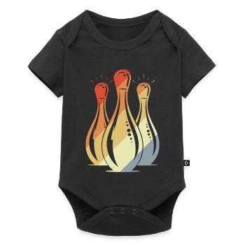 Bowling Graphic Look rétro - Body à manches courtes Premium Bébé - noir - Devant