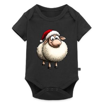 Noël des moutons - Body à manches courtes Premium Bébé - noir - Devant