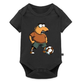 Taupe de football - Body à manches courtes Premium Bébé - noir - Devant