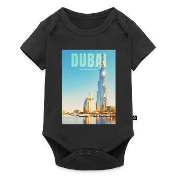 Horizon de Dubaï – Métropole du désert - Body à manches courtes Premium Bébé - noir - Devant