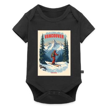 Vancouver Mountain Scenery - Baby Premium short-sleeve bodysuit - black - Front