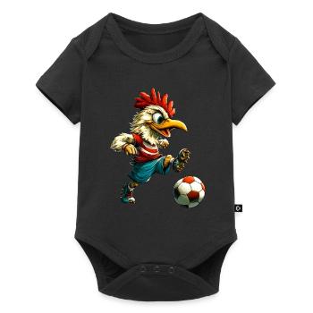 Chickens Football / Footballers Chicken - Baby Premium short-sleeve bodysuit - black - Front