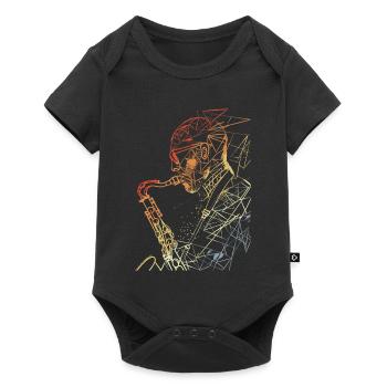 Saxophonist Retro - Baby Premium short-sleeve bodysuit - black - Front