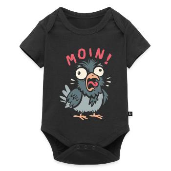 HELLO! Funny Dove Comic Design Shirt - Baby Premium short-sleeve bodysuit - black - Front
