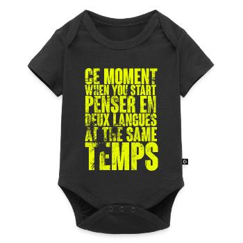 COOL SAYING FOR MULTILINGUALS, INTERNATIONAL - Baby Premium short-sleeve bodysuit - black - Front