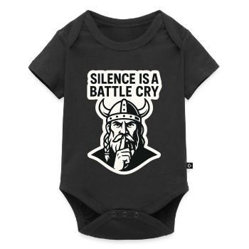 Viking Silence Battle Cry Design - Body à manches courtes Premium Bébé - noir - Devant