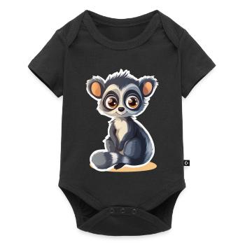 lémurien - Body à manches courtes Premium Bébé - noir - Devant