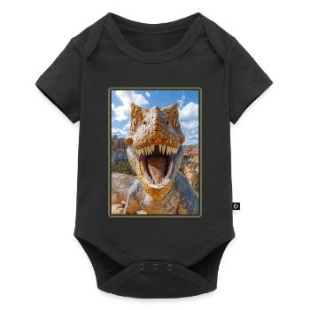 Dino Dinosaure Dinosaure - Body à manches courtes Premium Bébé - noir - Devant