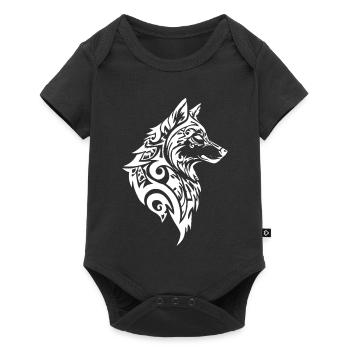 Tribal Wolf Nordic Tattoo - Baby Premium short-sleeve bodysuit - black - Front